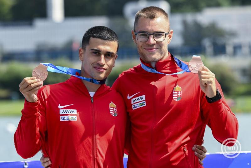 Kajak-kenu vb Milánóban - Kollár Kristóf és Juhász István bronzérmes a férfi kenu kettes 500 méteren