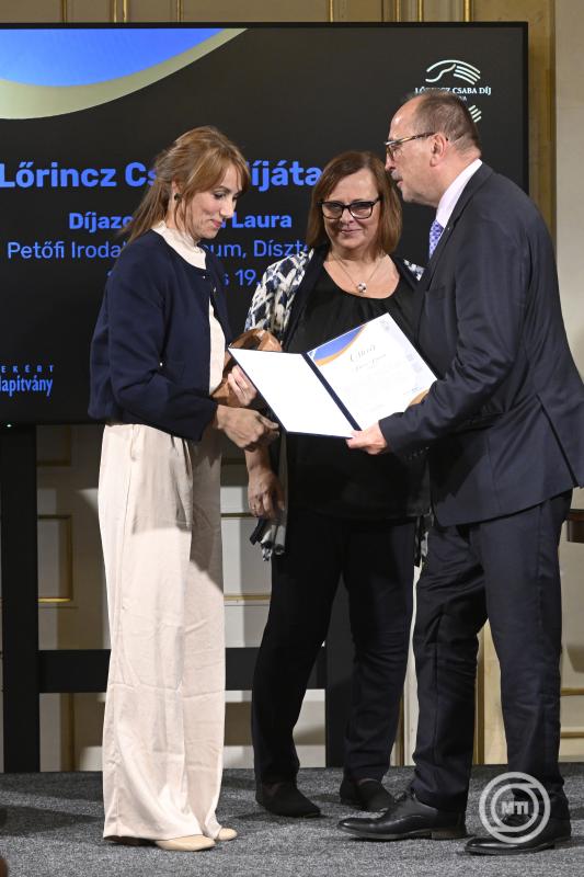 Átadták a Lőrincz Csaba-díjat Budapesten