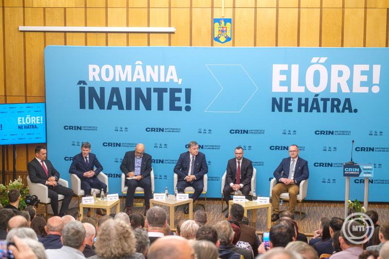 Crin Antonescu, a román kormánykoalíció államfőjelöltjének látogatása Hargita megyében