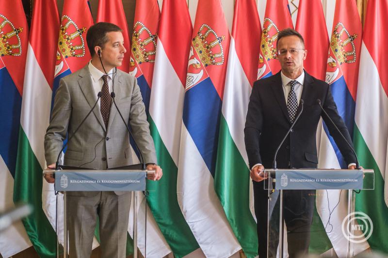 Szijjártó Péter és Marko Duric szerb külügyminiszter találkozója Szegeden