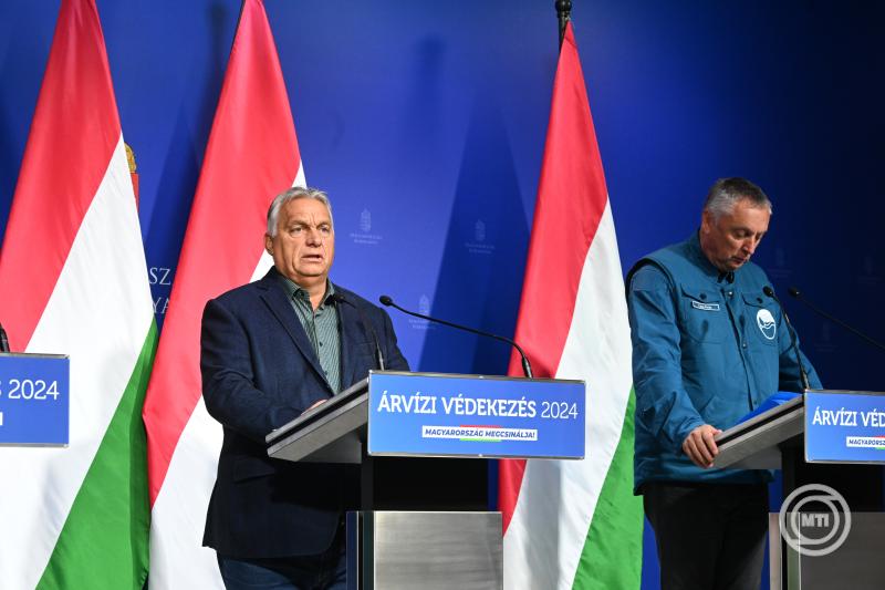 Árvíz - Orbán Viktor sajtótájékoztatója az árvíz elleni védekezésről