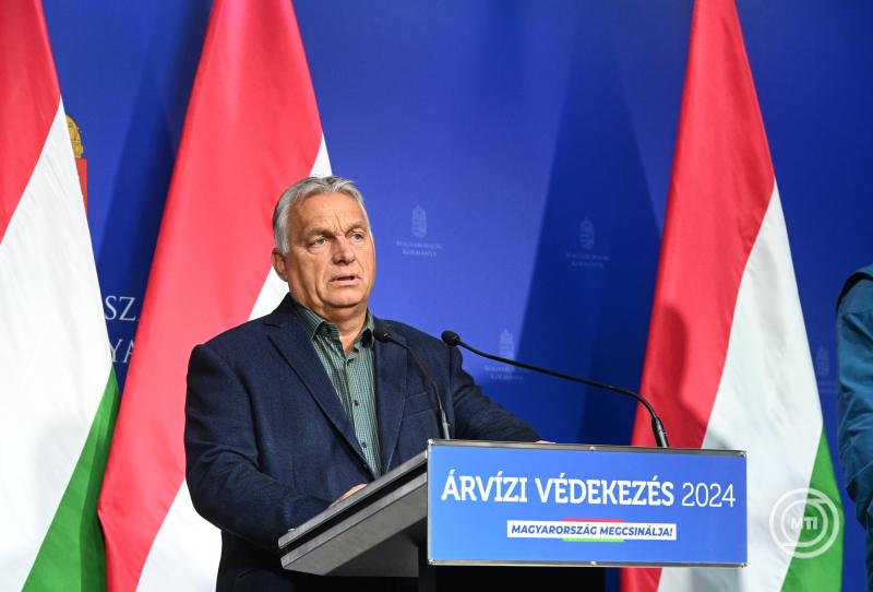 Árvíz - Orbán Viktor sajtótájékoztatója az árvíz elleni védekezésről
