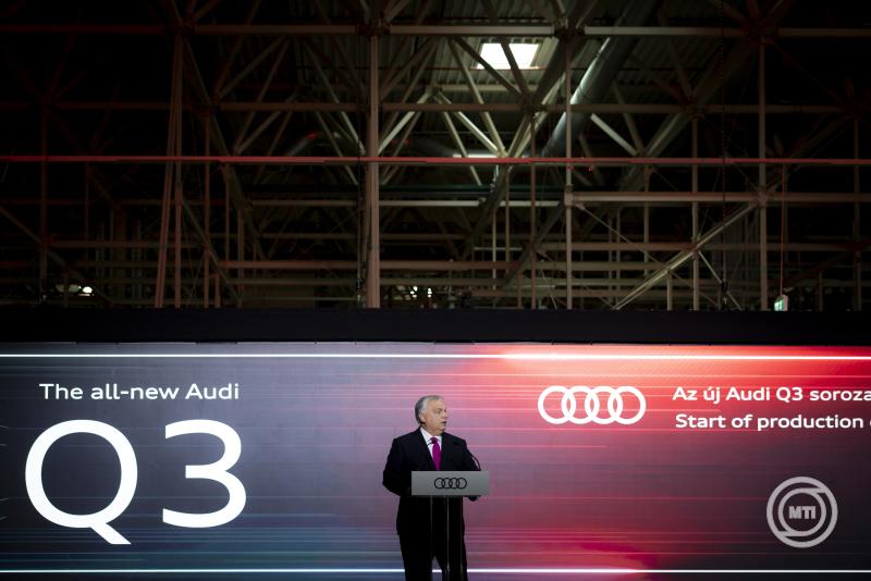 Az Audi Q3 modelljének termelésindító ünnepsége Győrben