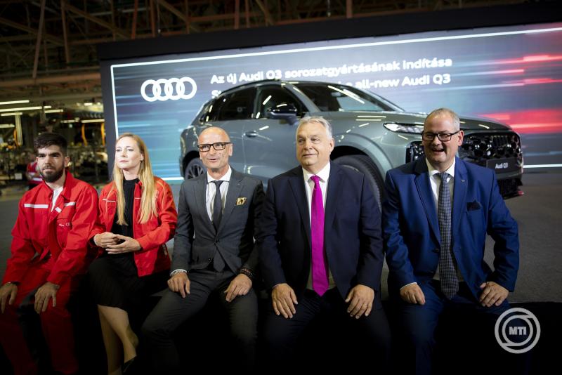 Az Audi Q3 modelljének termelésindító ünnepsége Győrben
