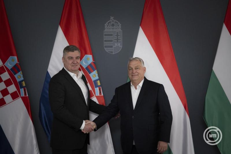Orbán Viktor fogadta Zoran Milanovic horvát köztársasági elnököt