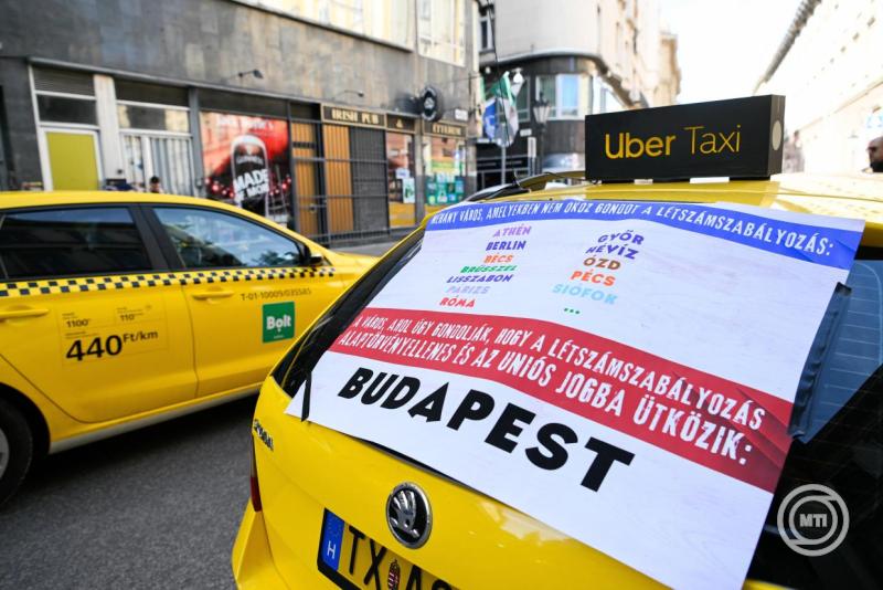Taxisok tüntetése Budapesten