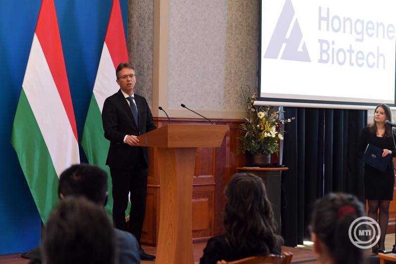 A Hongene Biotech beruházását bejelentő sajtótájékoztató